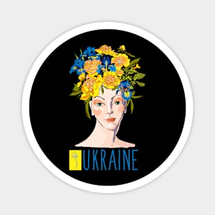 Woman symbol of Ukraine. Beautiful, prosperous country. Magnet